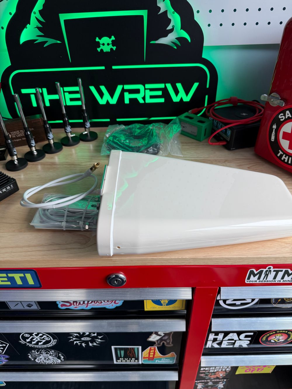 A YAGI antenna (inside an enclosure), one of two to be used for passive radar with the Kraken SDR