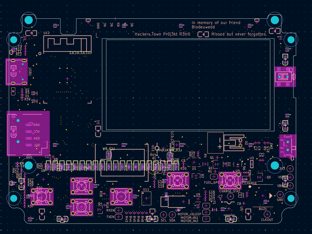 A PCB schematic file for an unspecified Pr0j3ct R3tr0
